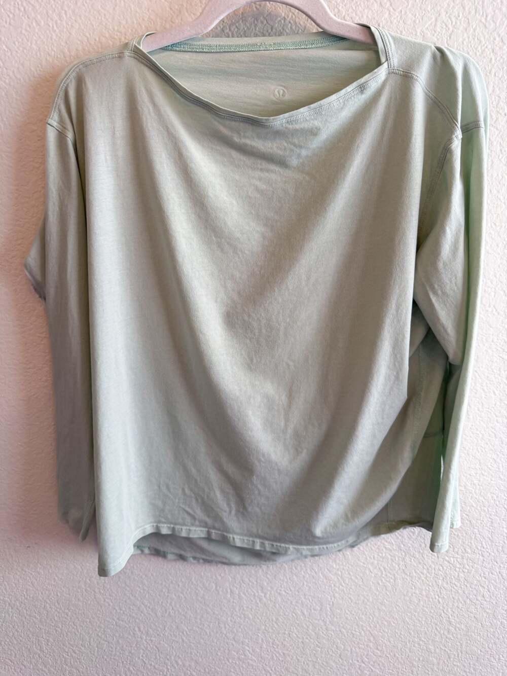 Lululemon Back In Action Long-Sleeve Shirt in Delicate Mint